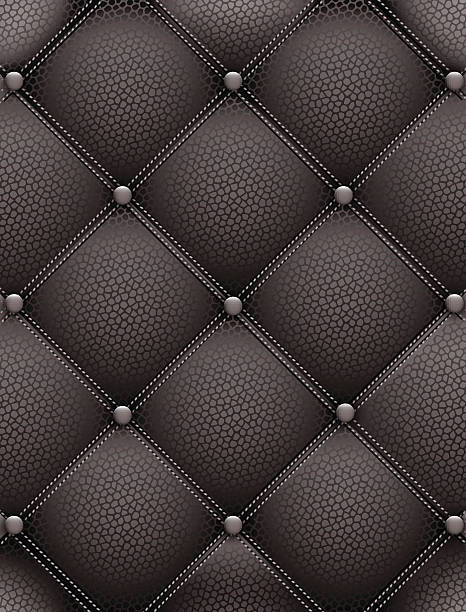 istock Black leather upholstery furniture. Vector symmetric illustration for your design. 501513694
