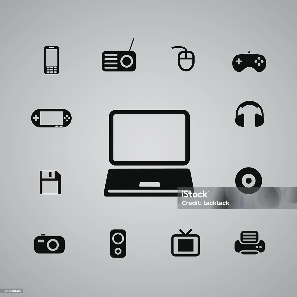 technology icon web technology icon web set for use Abstract stock vector