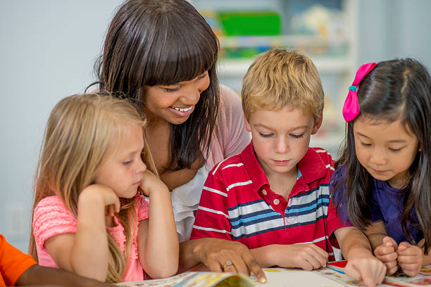 istock Teacher Reading a Book to Her Students 501514766