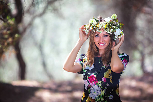 istock Woman and olive forest 501516456