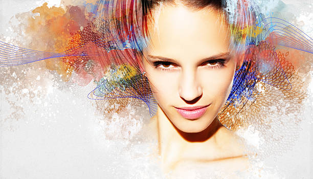 istock Colorful artwork with beautiful woman 501516537
