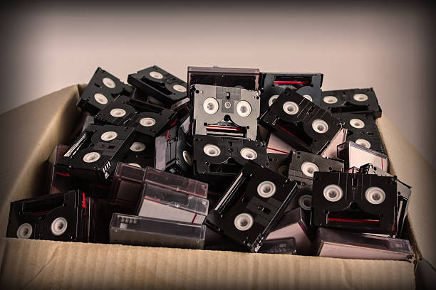 istock Abandoned pile of old useless mini DV 501517824
