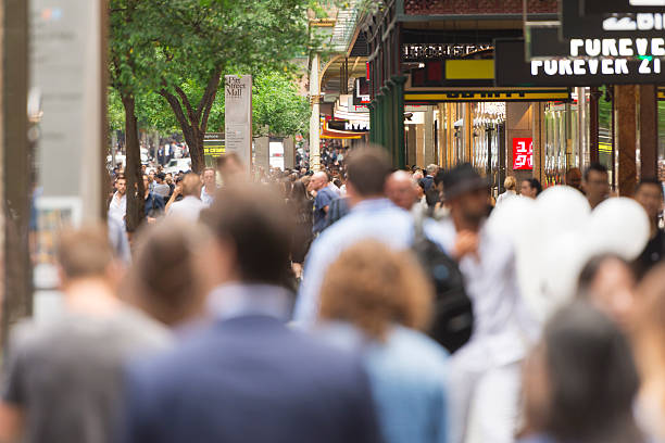 сидней pitt street mall массовка - pitt street mall стоковые фото и изображения