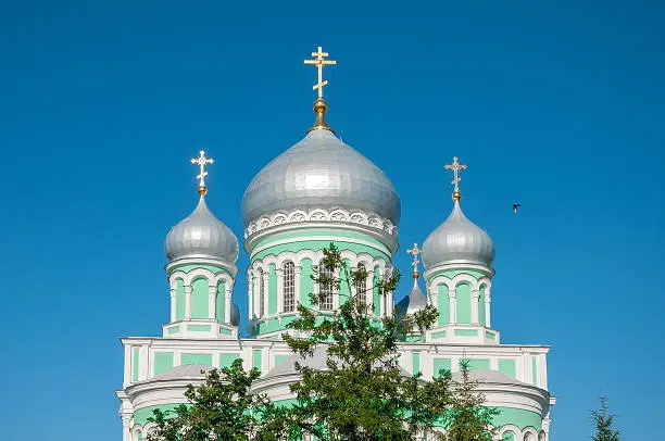 Detail of Trinity Cathedral in Holy Trinity Monastery in Diveevo