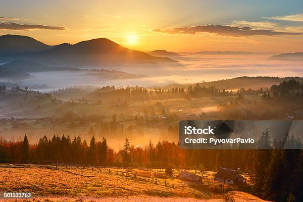 Sunrise Stock Photo - Download Image Now - Autumn, Backgrounds, Beauty In Nature