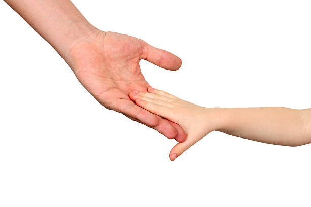 istock Father holds the hand of a small child 501534372