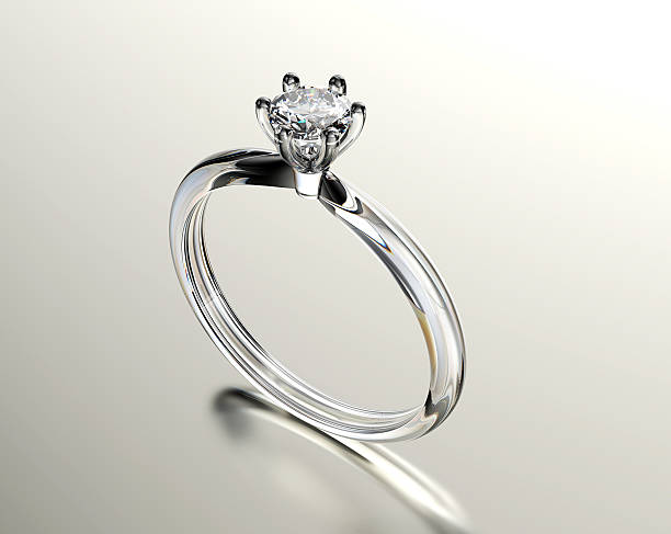 istock Engagement Ring with Diamond or moissanite. Jewelry background 501534631