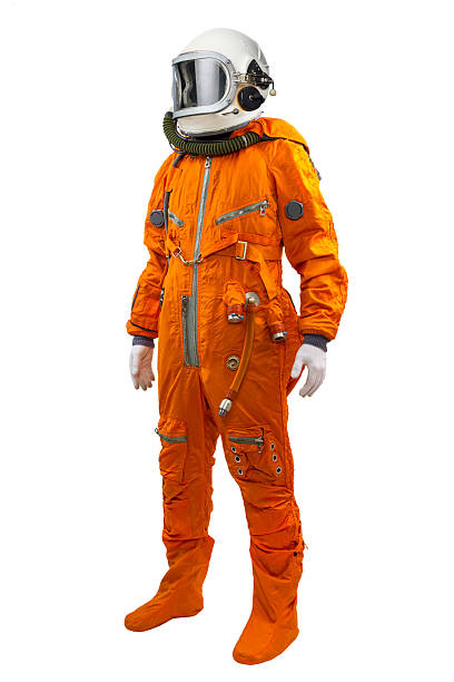 istock Astronaut wearing space suit standing against white background. 501534869