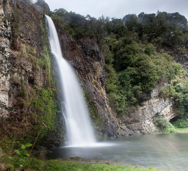 slow speed waterfall stock photo