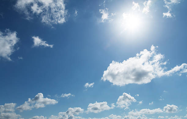 istock White clouds and sun in the sky 501535386