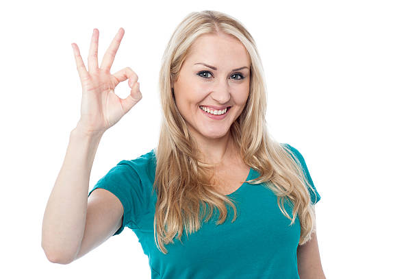 istock Smiling woman gesturing perfect sign 501535387