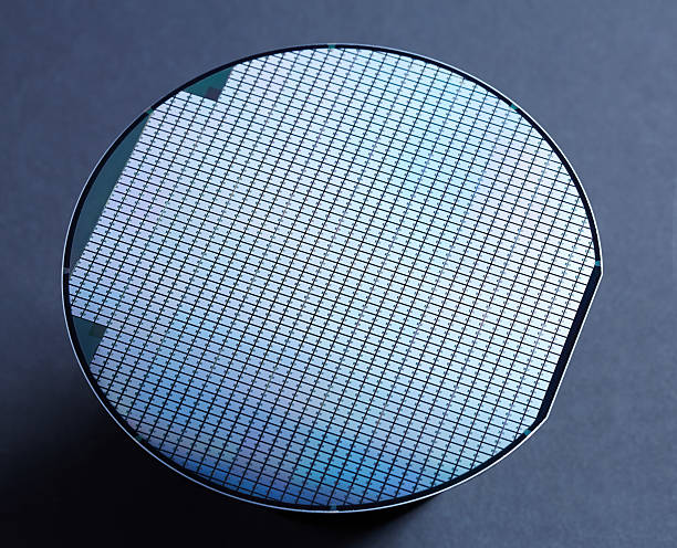 Silicon wafers Macro of Silicon wafers computer wafer stock pictures, royalty-free photos & images