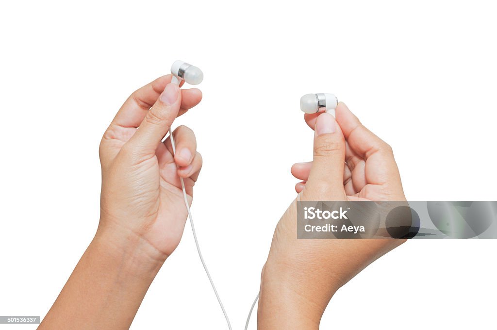 Hand Holding Earphonemusic And Sond Stock Photo Download Image Now