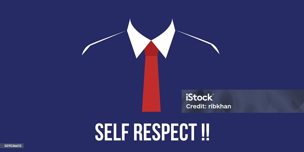 self respect confidence person with suit red tie self respect confidence person with suit red tie vector Admiration stock vector