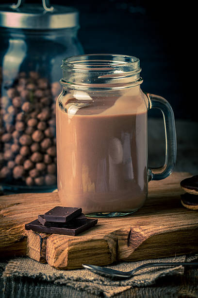 istock glass of chocolate milkshake for breakfast 501537212