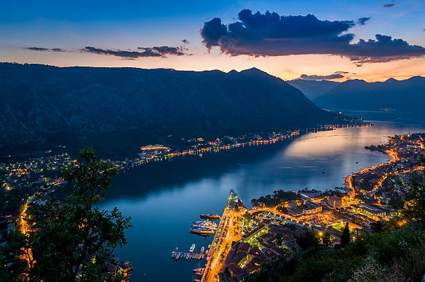 istock Bay of Kotor night panorama 501539716