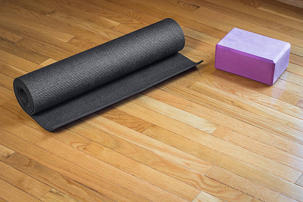 istock Yoga Mat and Pink Brick 501540306