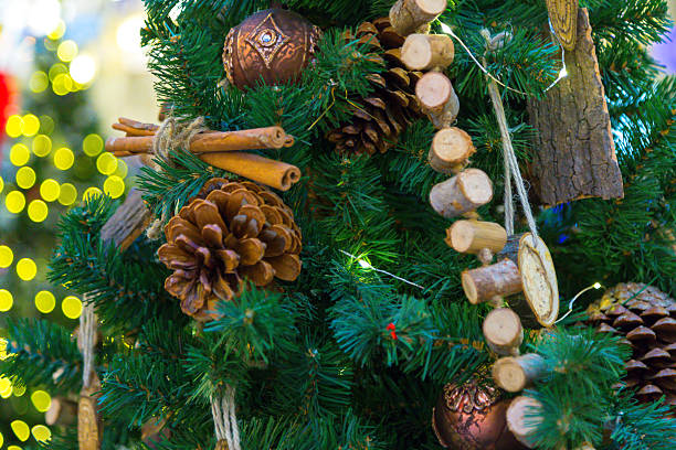 istock Christmas decorations on the branches fir 501540538