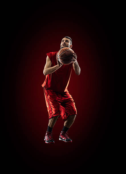 istock Basketball player in action is flying high 501546314