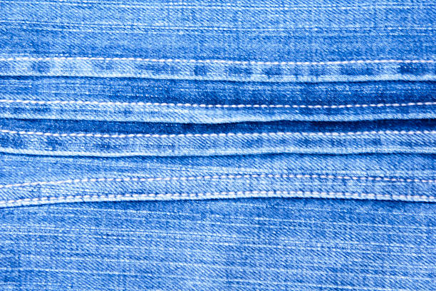 Texture of Blue Denim Jeans Background stock photo