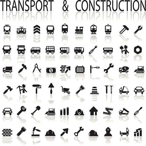 ilustrações, clipart, desenhos animados e ícones de construção e dos transportes - train people cable car transportation