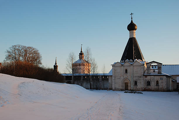 istock Northern Russian monastery in winter. 501549889