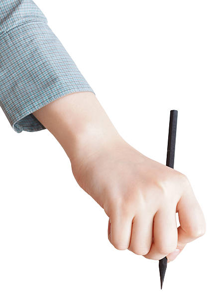 istock female hand drawing by black pencil isolated 501550369