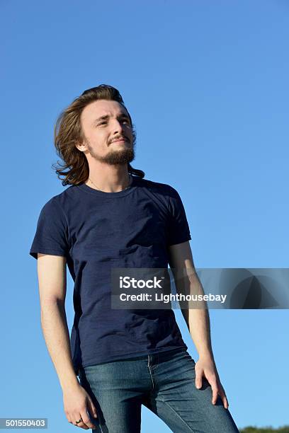 One Young Male Outside Stock Photo - Download Image Now - 20-29 Years, Adolescence, Adult