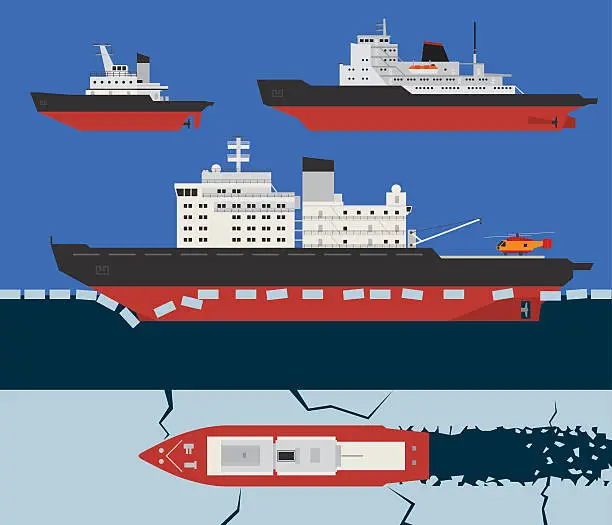 Vector illustration of Icebreaker infographics