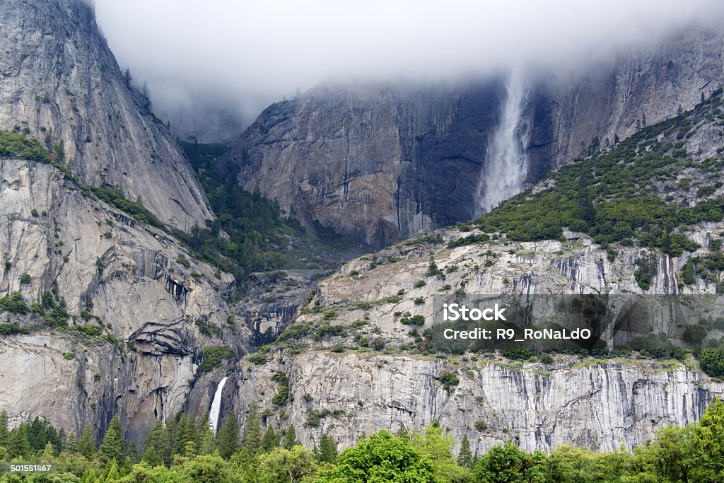 Lower and Upper Yosemite Falls Upper Yosemite Falls Stock Photo