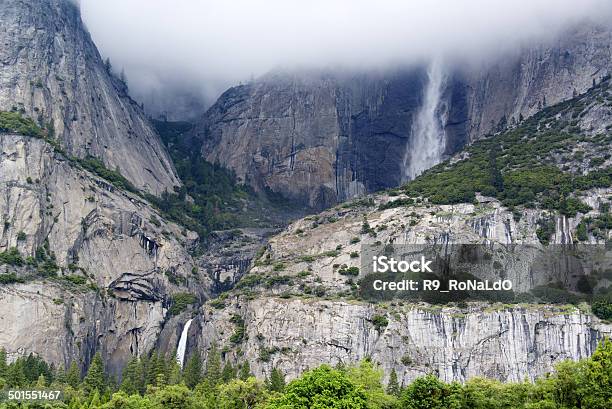 Lower And Upper Yosemite Falls Stock Photo - Download Image Now - Upper Yosemite Falls, Backgrounds, Beauty In Nature