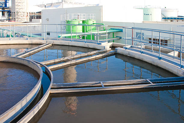 istock Water treatment tanks in wastewater treatment 501551975