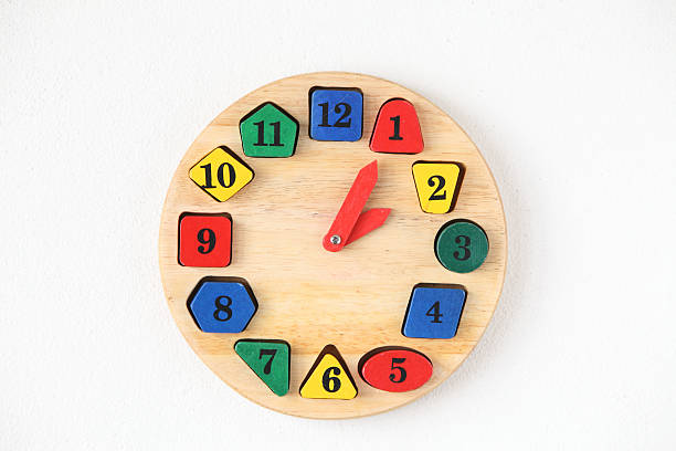 istock Colorful wooden and any shape clock 501553911