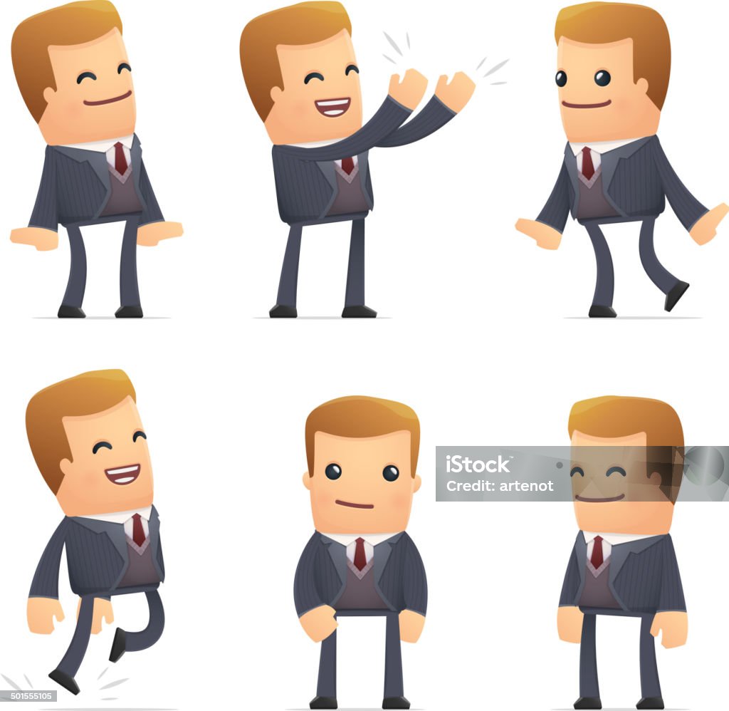 set of advisor character in different poses set of advisor character in different interactive  poses Achievement stock vector