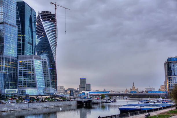 istock Skyscrapers. City. Evening. 501566222