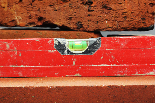 spirit level for bricklayer to build a house