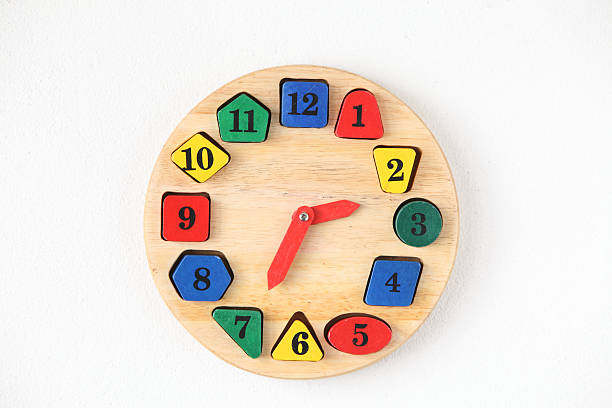 istock Colorful wooden and any shape clock 501570859