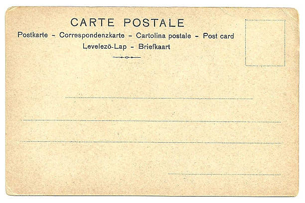 istock Back of vintage blank postcard 501571059