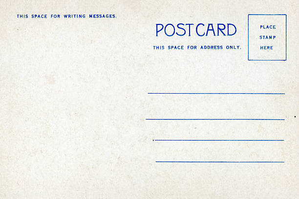 istock Back of vintage blank postcard 501571067