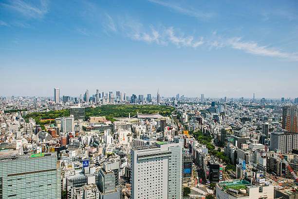 tokio skyline - harajuku district zdjęcia i obrazy z banku zdjęć