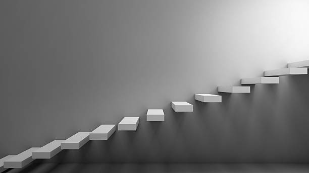 istock Way to freedom. Stairs in a minimalist style 501572537