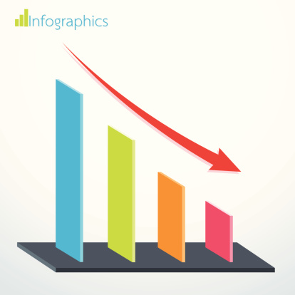 Business Bar Graph Down Stock Illustration - Download Image Now ...
