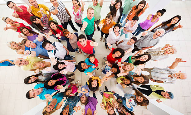 istock Large group of happy people. 501572949