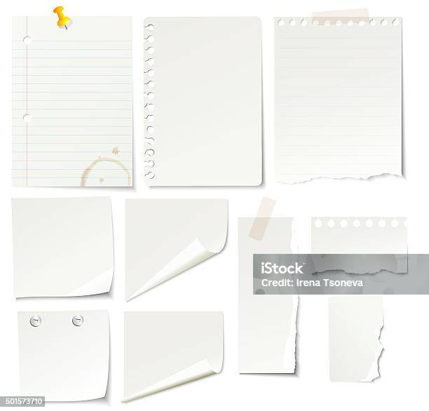 Papers Stock Illustration - Download Image Now - Note Pad, Paper, Letter - Document