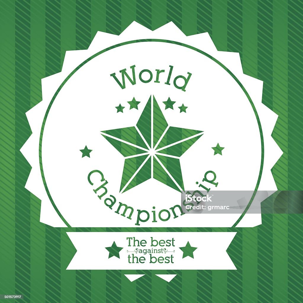 world championship world championship over green background vector illustration Activity stock vector