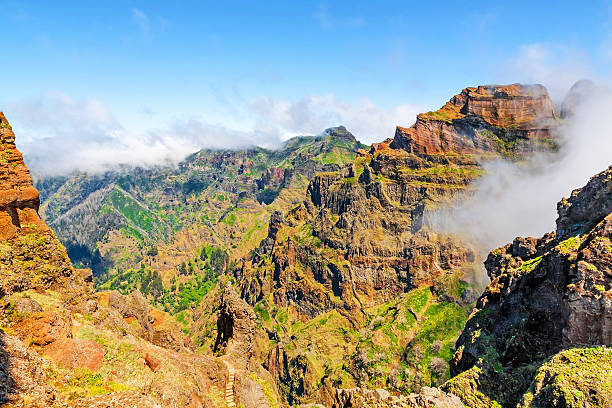 istock Madeira volcanic mountain landscape 501574022