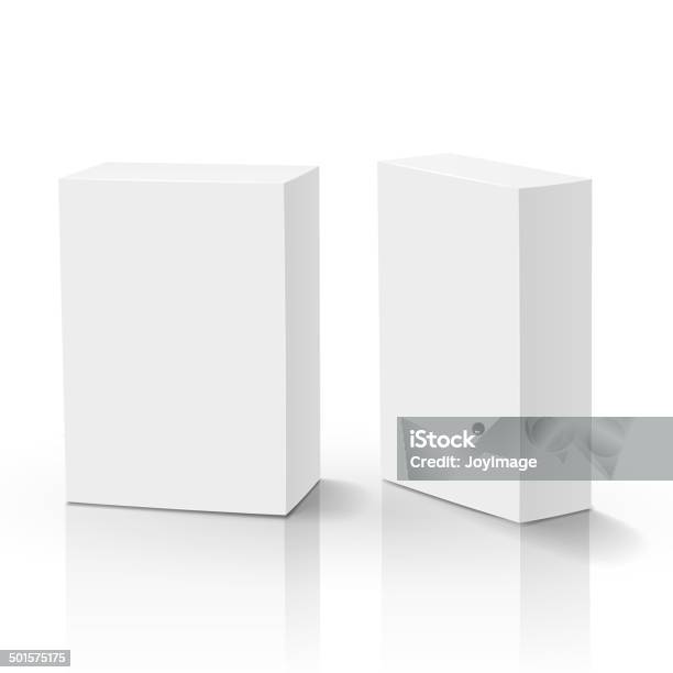 3d Vector Blank Box Isolated Stock Illustration - Download Image Now - Cube Shape, White Color, Box - Container