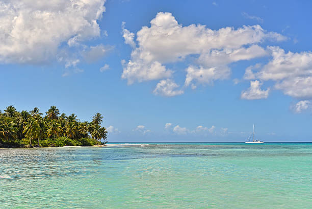 istock Tropical Sea with Turquoise Water, Blue Sky And white Clouds 501575186