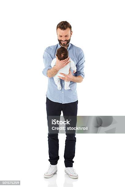 젊은 남자의 그릐 어린 아기 여자아이 흰색 아버지에 대한 스톡 사진 및 기타 이미지 - 아버지, 아기, 신생아