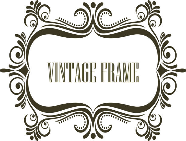 vintage ramki z wystrój - nostalgia frame obsolete certificate stock illustrations